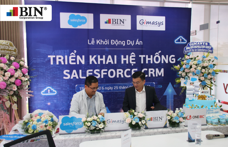 The kick-off ceremony for the implementation of the Salesforce CRM system at BIN Corporation Group