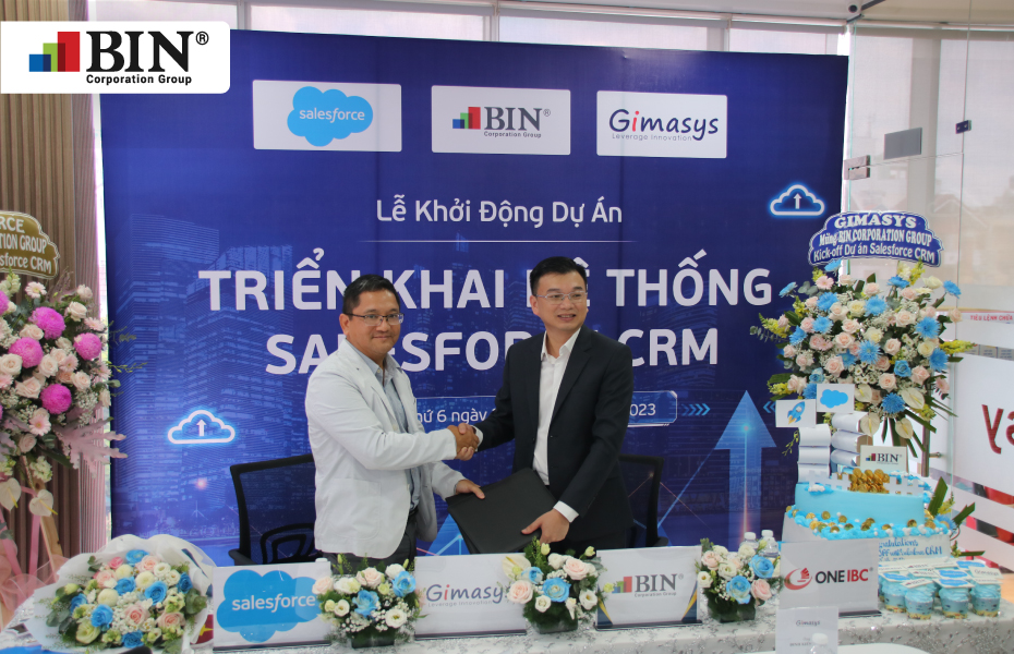 The kick-off ceremony for the implementation of the Salesforce CRM system at BIN Corporation Group