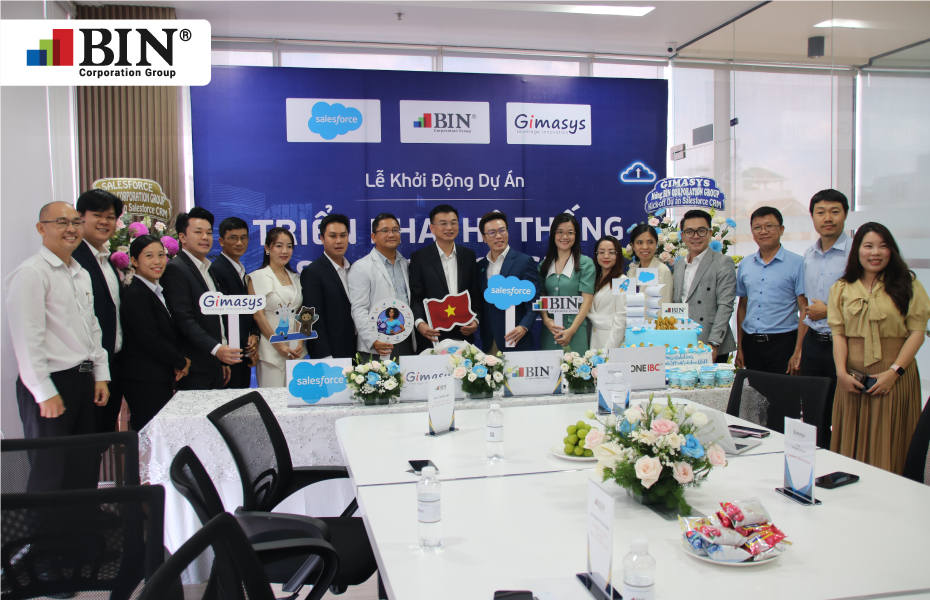 The kick-off ceremony for the implementation of the Salesforce CRM system at BIN Corporation Group