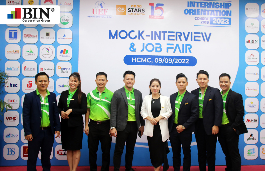 BIN Corporation Group participated in the Mock-Interview & Job Fair UEF 2022. BIN Corporation Group participated in the Mock-Interview & Job Fair UEF 2022.