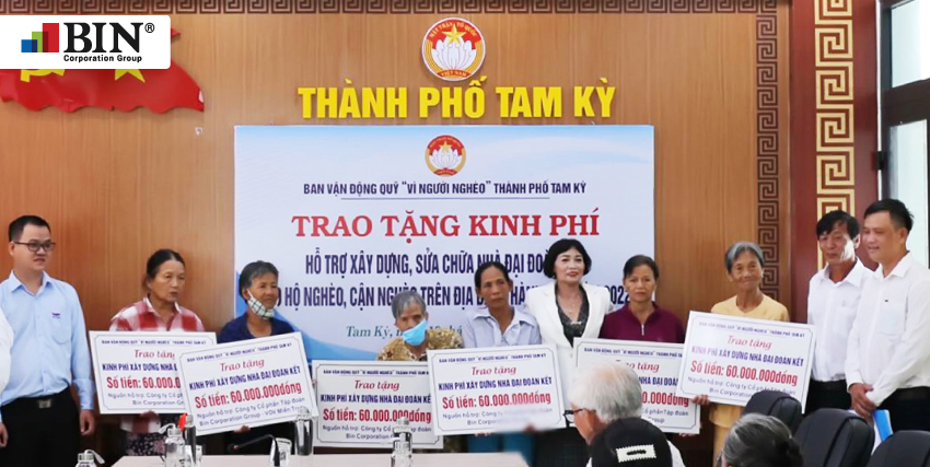Tập đoàn BIN Corporation và VOV miền Trung hỗ trợ kinh phí xây nhà tặng hộ nghèo Tập đoàn BIN Corporation và VOV miền Trung hỗ trợ kinh phí xây nhà tặng hộ nghèo