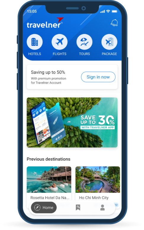 VƯƠN TẦM QUỐC TẾ VỚI TRAVELNER APP