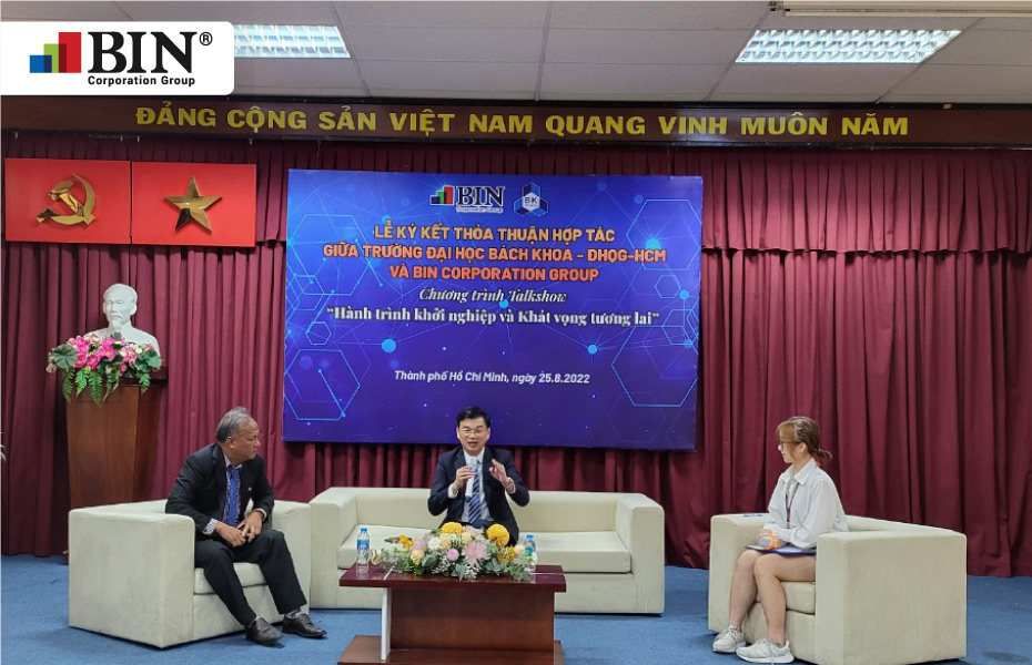 Signing ceremony of cooperation agreement between BIN Corporation Group and Ho Chi Minh University of Technology