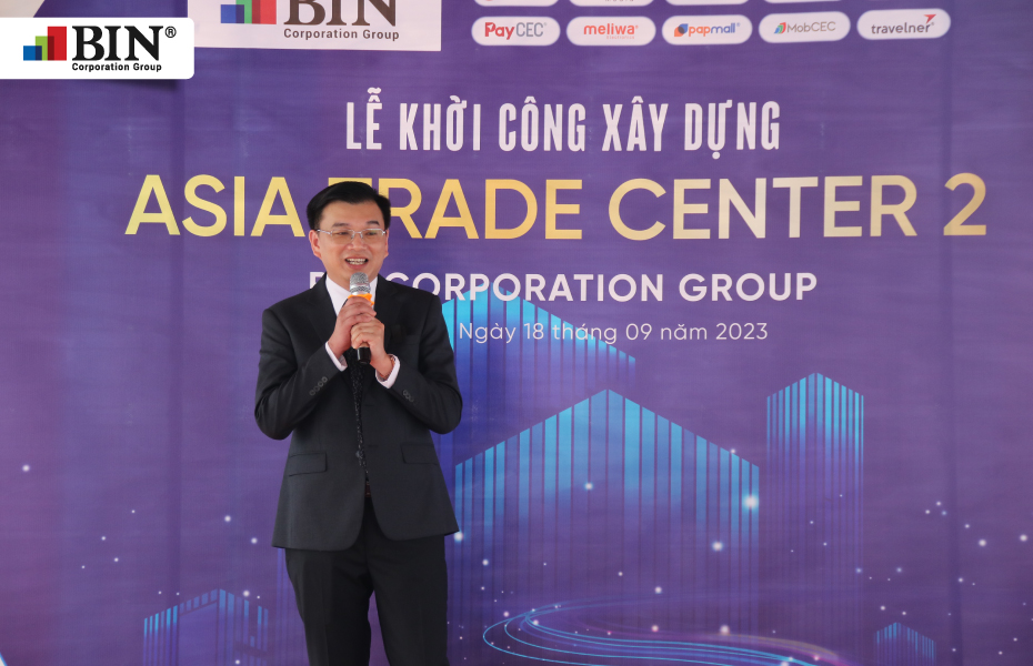 Mr. Le Hung Anh (founder of BIN Corporation Group) delivered a speech at the ceremony